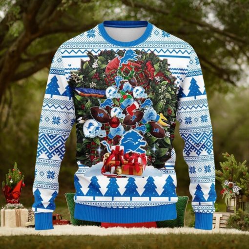 Detroit Lions Tree Ugly Christmas Ugly Sweater Christmas Gift Ideas For Fans