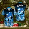 Detroit Lions Player 14 3D All Over Print Summer Beach Hawaiian Shirt with Pocket