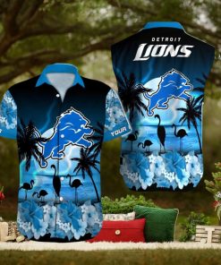 Detroit Lions Tropical Outfit Custom Name Beach Shirt Nlf Hawaiian Shirt