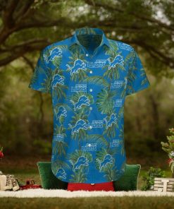 Detroit Lions Tropical Palm Tree Hawaiian Shirt