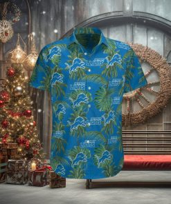 Detroit Lions Tropical Palm Tree Hawaiian Shirt