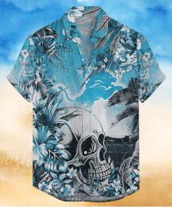 Detroit Lions Tropical Skull NFL Design 6 Beach Hawaiian Shirt Men And Women For Fans Gift