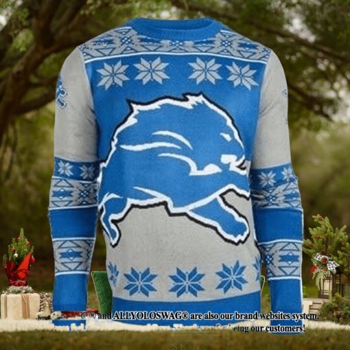 Detroit Lions Wool Holiday Sweater