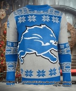 Detroit Lions Wool Holiday Sweater