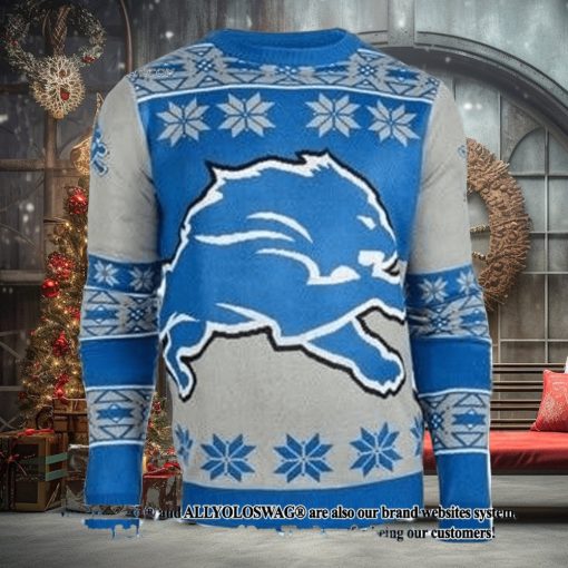 Detroit Lions Wool Holiday Sweater