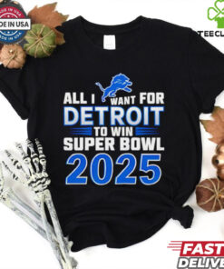 Detroit Lions all I want for Detroit to win Super Bowl 2025 shirt