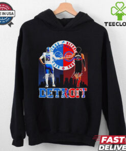 Detroit Lions and Detroit Pistons Goff and Cunningham signatures shirt