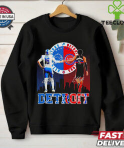 Detroit Lions and Detroit Pistons Goff and Cunningham signatures shirt