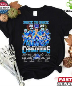 Detroit Lions back to back 2024 NFC North Division champions team players shirt