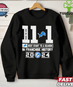 Detroit Lions best start to a season in Franchise history 2024 11 1 shirt