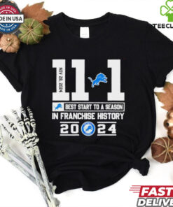 Detroit Lions best start to a season in Franchise history 2024 11 1 shirt