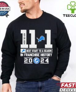 Detroit Lions best start to a season in Franchise history 2024 11 1 shirt