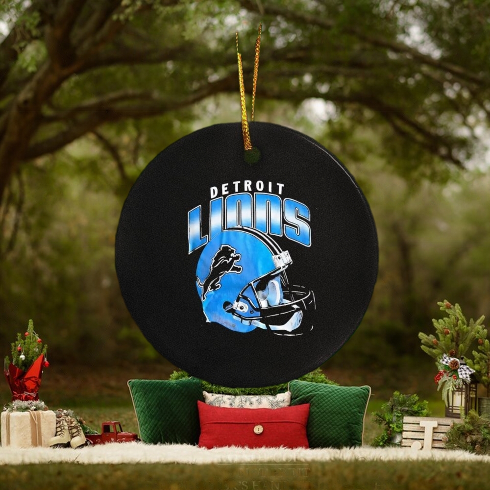 Detroit Lions helmet graphic ornament, mug, poster and flag ornament Detroit Lions helmet graphic ornament, mug, poster and flag ornament