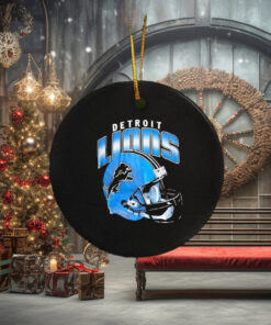 Detroit Lions helmet graphic ornament, mug, poster and flag ornament