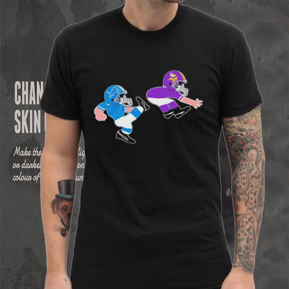 Detroit Lions kicks Minnesota Vikings Football shirt Detroit Lions kicks Minnesota Vikings Football shirt