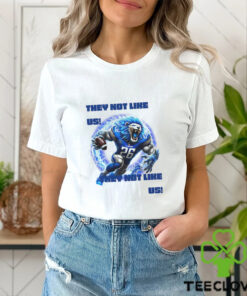 Detroit Lions mascot they not like us graphic art shirt