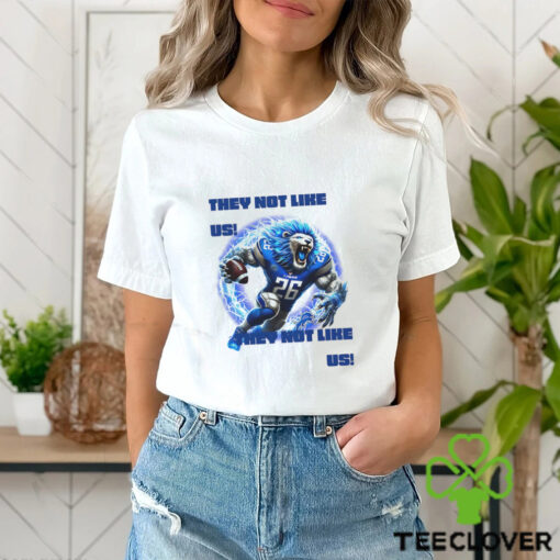 Detroit Lions mascot they not like us graphic art shirt