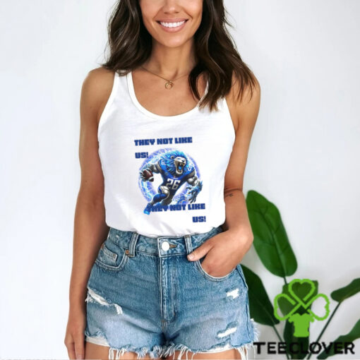 Detroit Lions mascot they not like us graphic art shirt