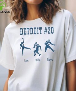 Detroit Lions number 20 Lem Billy Barry t shirt