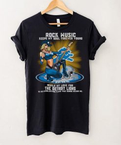 Detroit Lions rock music keep my soul forever young shirt