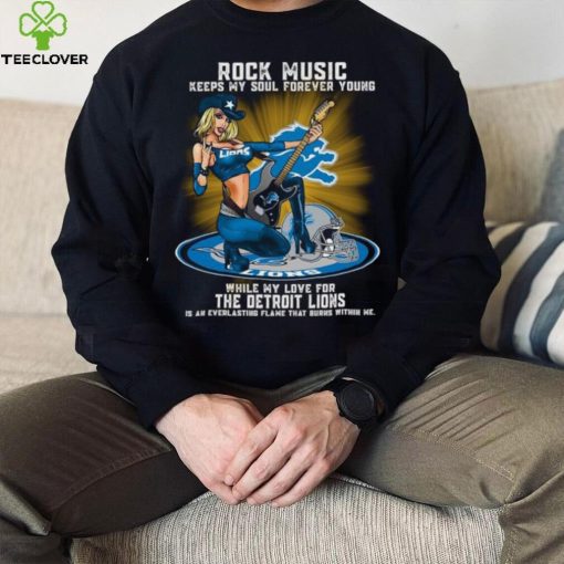 Detroit Lions rock music keep my soul forever young hoodie, sweater, longsleeve, shirt v-neck, t-shirt