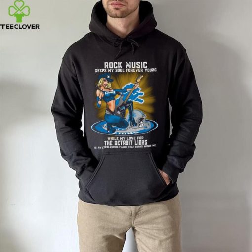 Detroit Lions rock music keep my soul forever young hoodie, sweater, longsleeve, shirt v-neck, t-shirt