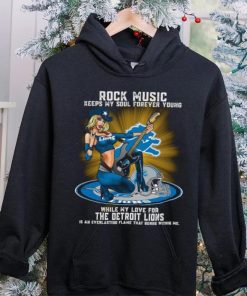 Detroit Lions rock music keep my soul forever young hoodie, sweater, longsleeve, shirt v-neck, t-shirt