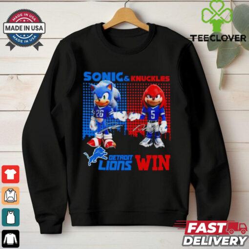 Detroit Lions win Gibbs and Monty signature shirt