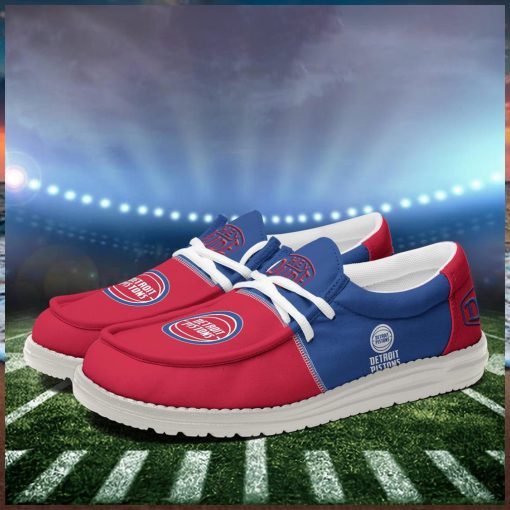 Detroit Pistons 2024 Personalized Hey Dude Shoes