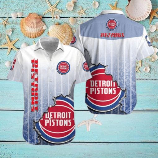 Detroit Pistons Blue Hawaiian Shirt Style Gift