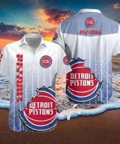 Detroit Pistons Blue Hawaiian Shirt Style Gift