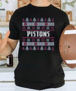 Detroit Pistons Holiday Christmas Tree T Shirt