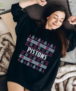 Detroit Pistons Holiday Christmas Tree T Shirt