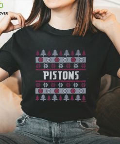 Detroit Pistons Holiday Christmas Tree T Shirt