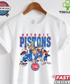 Detroit Pistons Looney Tunes characters NBA basketball shirt