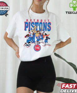 Detroit Pistons Looney Tunes characters NBA basketball shirt