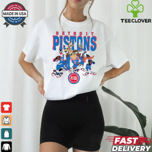 Detroit Pistons Looney Tunes characters NBA basketball shirt