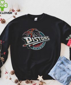 Detroit Pistons Mitchell & Ness Unisex Hardwood Classics MVP Throwback Logo T Shirt