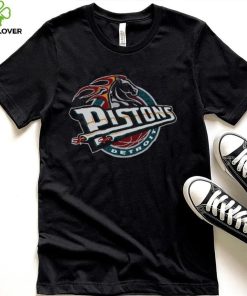 Detroit Pistons Mitchell & Ness Unisex Hardwood Classics MVP Throwback Logo T Shirt
