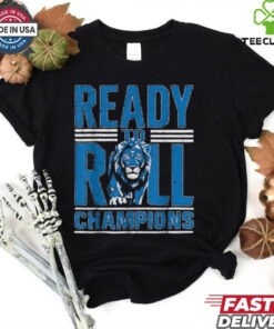 Detroit Ready To Roll Funny Lion Graphic T Shirt