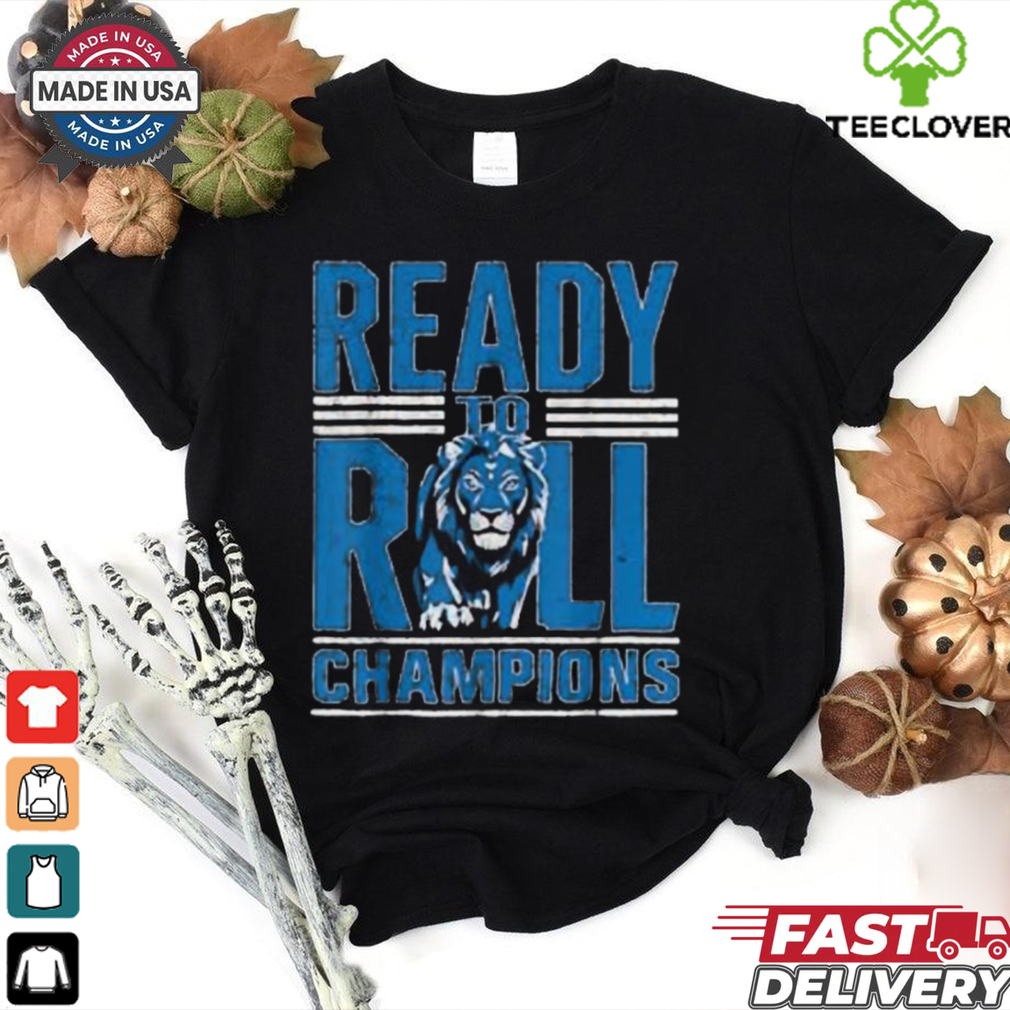 Detroit Ready To Roll Funny Lion Graphic T Shirt Detroit Ready To Roll Funny Lion Graphic T Shirt