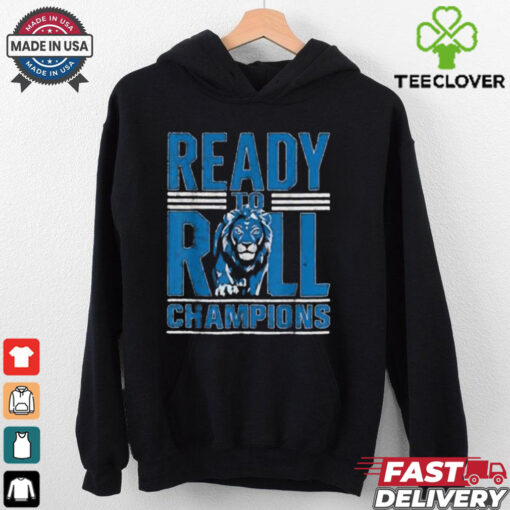 Detroit Ready To Roll Funny Lion Graphic T Shirt