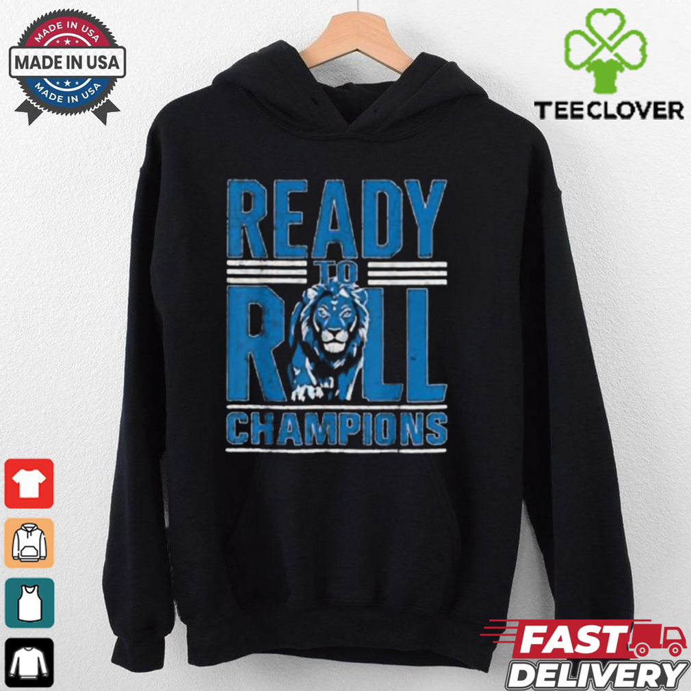 Detroit Ready To Roll Funny Lion Graphic T Shirt Detroit Ready To Roll Funny Lion Graphic T Shirt