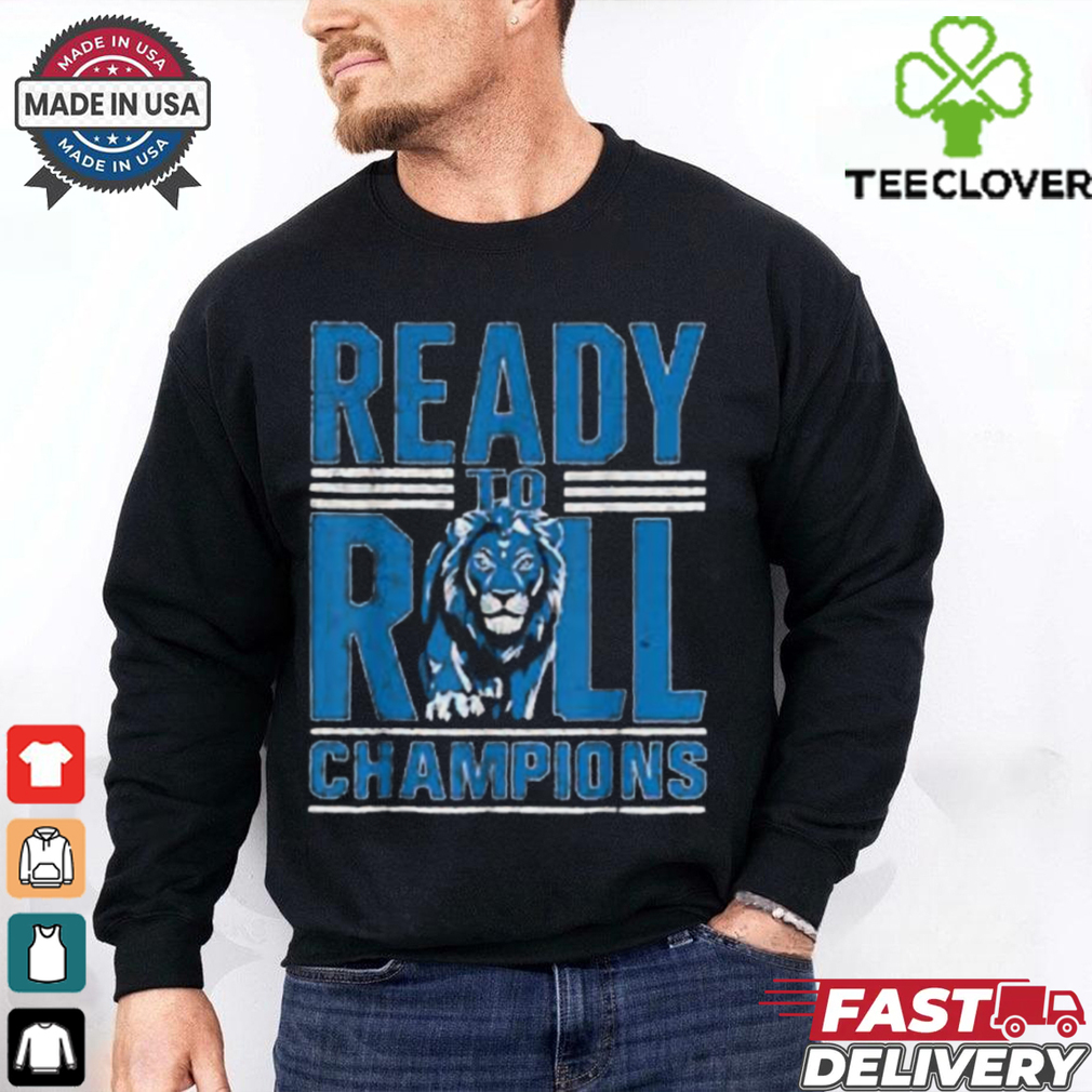 Detroit Ready To Roll Funny Lion Graphic T Shirt Detroit Ready To Roll Funny Lion Graphic T Shirt