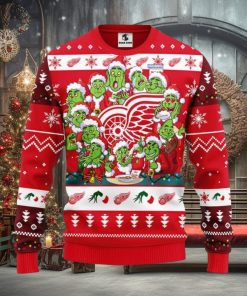 Detroit Red Wings 12 Grinch Xmas Day Christmas Ugly Sweater 3D Christmas Xmas Sweater