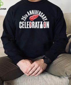 Detroit Red Wings 25th anniversary Celebration 1997 1998 retro shirt 1 Detroit Red Wings 25th anniversary Celebration 1997 1998 retro shirt