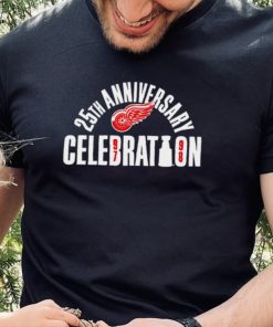 Detroit Red Wings 25th anniversary Celebration 1997 1998 retro shirt 2 Detroit Red Wings 25th anniversary Celebration 1997 1998 retro shirt