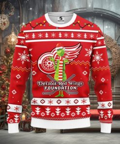 Detroit Red Wings Funny Grinch Christmas Ugly Sweater