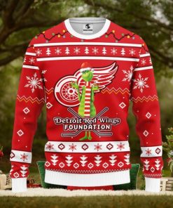 Detroit Red Wings Funny Grinch Christmas Ugly Sweater