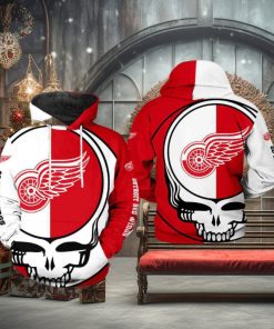 Detroit Red Wings Grateful Dead 3D Printed Hoodie